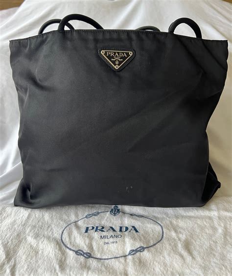 leather tote bag prada|prada nylon tote bag small.